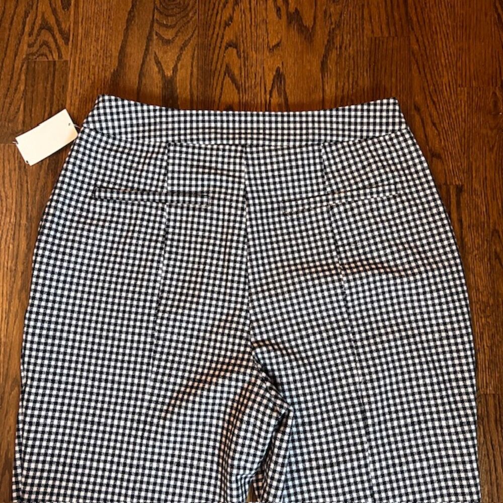 Avec Les Filles Gingham High Waist Flare Pants Black White Size 12 - Picture 5 of 8